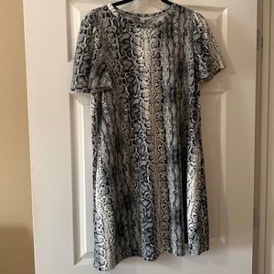 Snakeskin T-shirt dress